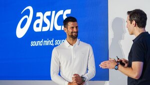 Novak Djokovic bei einem Event von ASCICS in Melbourne