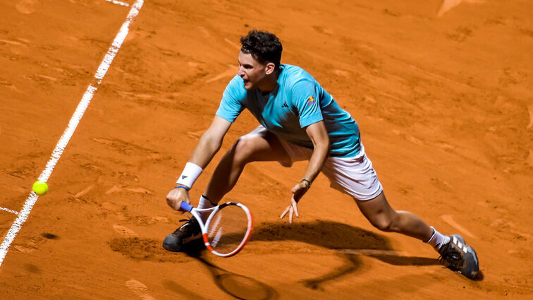 Im Viertelfinale gegen Halys streckte sich Dominic Thiem vergeblich.