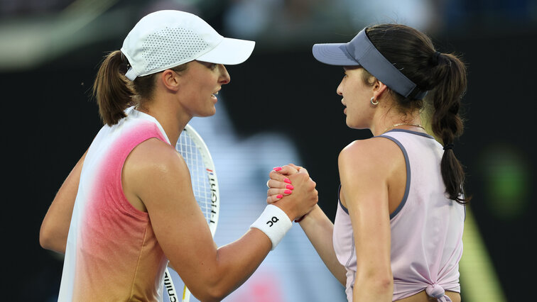 Eva Lys und Iga Swiatek trafen im Achtelfinale der Australian Open aufeinander