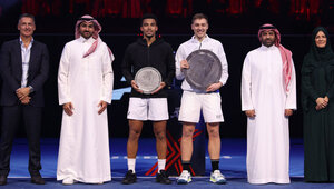 Die NextGen Finals inklusive ATP-Chef Andrea Gaudenzi waren in Saudi-Arabian schon zu Gast