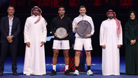 Die NextGen Finals inklusive ATP-Chef Andrea Gaudenzi waren in Saudi-Arabian schon zu Gast