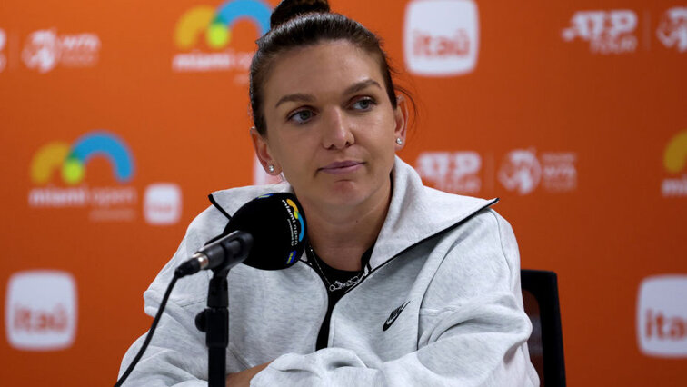 Simona Halep bei ihrem Comeback-Turnier in Miami 2024