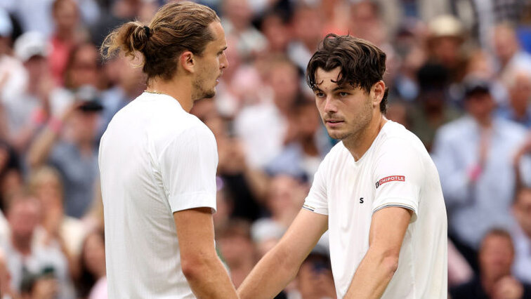 Alexander Zverev und Taylor Fritz in Wimbledon vor ein paar Wochen