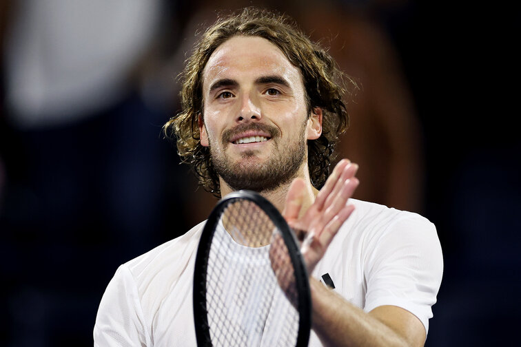 Stefanos Tsitsipas nach seinem Sieg bei dem ATP-Tour-500-Turnier in Dubai