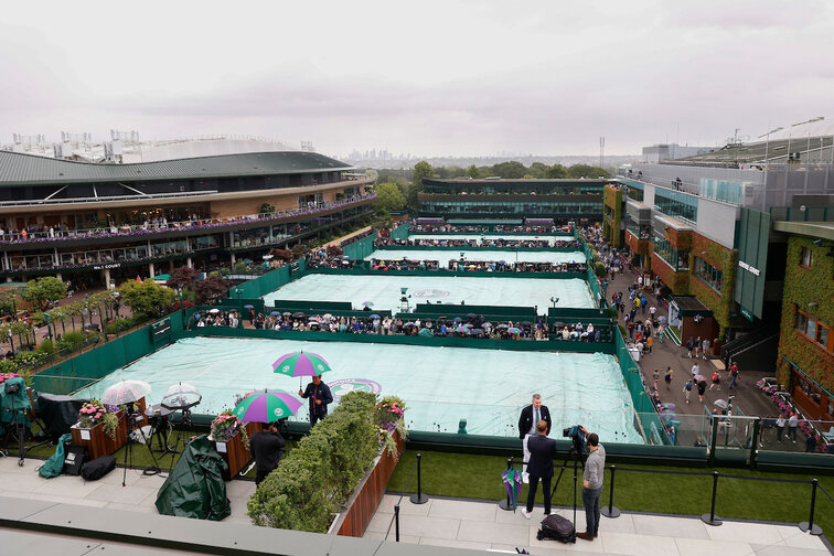 Das Wetter in Wimbledon war in der ersten Woche 2024 etwas mühsam