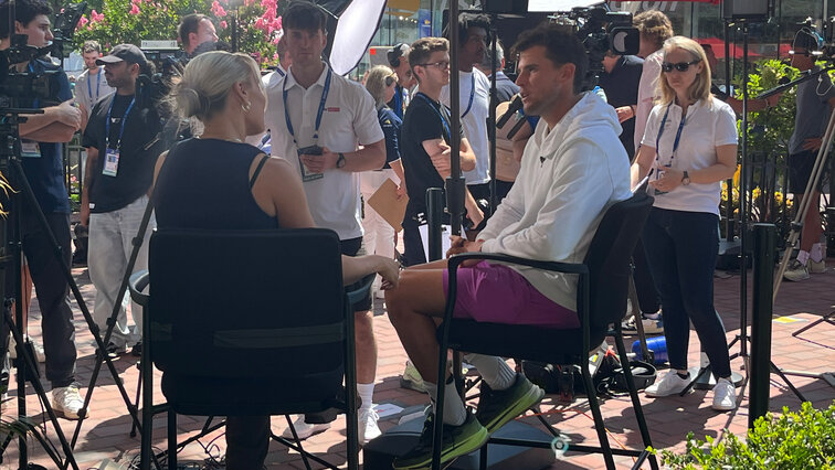 Dominic Thiem war Media Day bei den US Open 2024 ein vielge- und befragter Mann