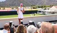 Iga Świątek vor der malerischen Kulisse in Indian Wells