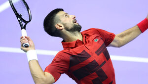 Novak Djokovic zuletzt beim Schaukampf in Riad