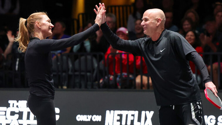 Stefanie Graf und Andre Agassi geben auch beim Pickleball ein starkes Duo ab