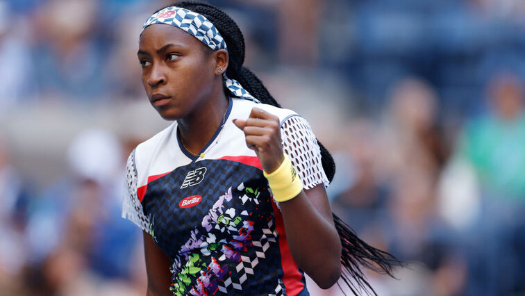 Coco Gauff am Mittwoch im Arthur Ashe Stadium