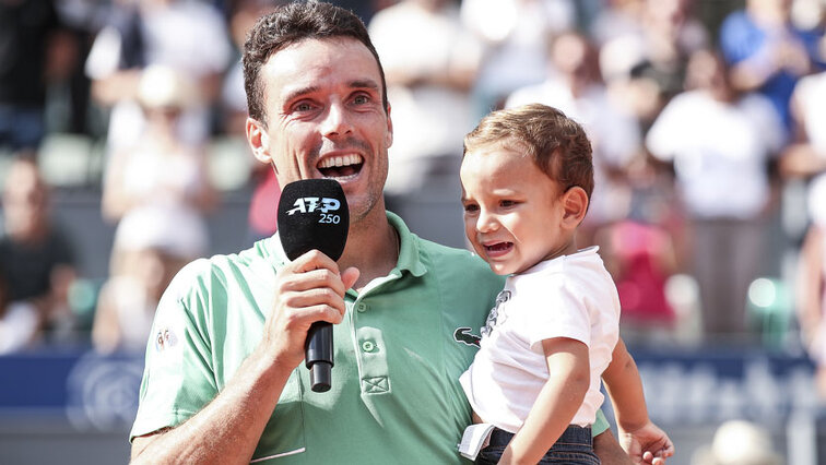 Roberto Bautsta Agut mit Sohn Roberto in Kitzbühel 2022