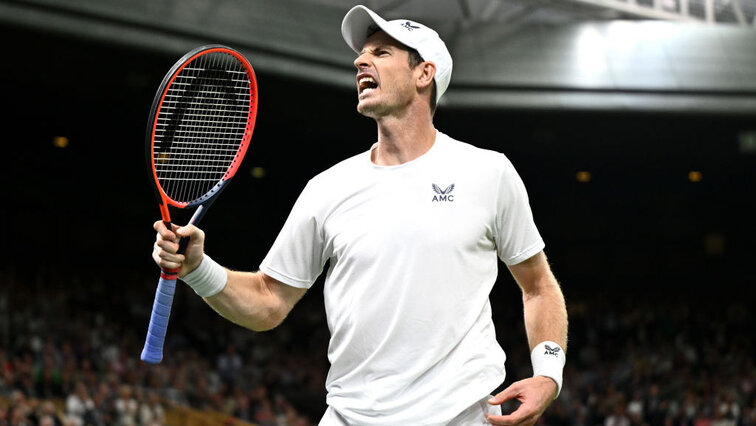 Andy Murray am Donnerstag in Wimbledon