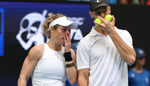 Laura Siegemund und Tim Pütz in der Partie gegen Brasilien