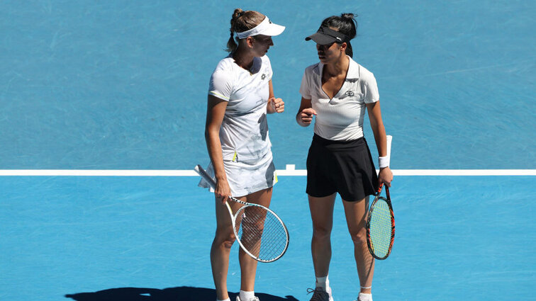 Elise Mertens (l.) und Su-Wei Hsieh (r.) wurden im Doppel-Finale ihrer Favoritinnenrolle gerecht.