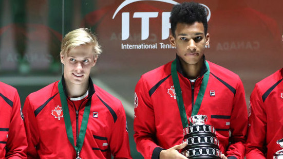 Denis Shapovalov und Félix Auger-Aliassime vor wenigen Wochen in Madrid