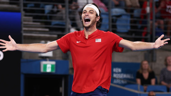 Taylor Fritz lets his joy run wild