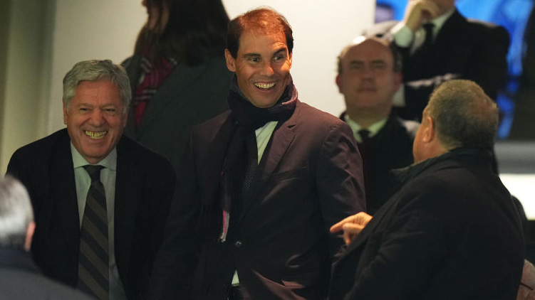 Rafael Nadal dressed up as a guest at Real Madrid on Thursday