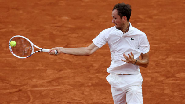 Daniil Medvedev am Samstag in Roland-Garros