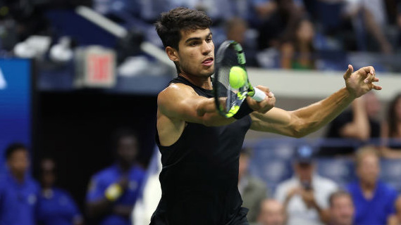 Carlos Alcaraz am Dienstagabend in Flushing Meadows