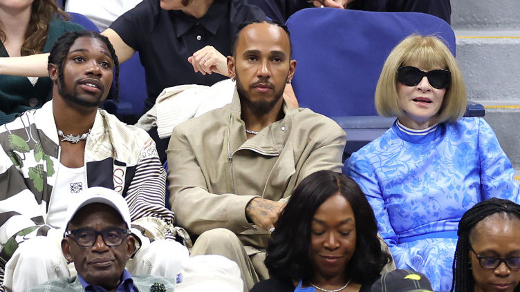 Noah Lyles, Lewis Hamilton und Anna Wintour am Samstag bei den US Open 2024