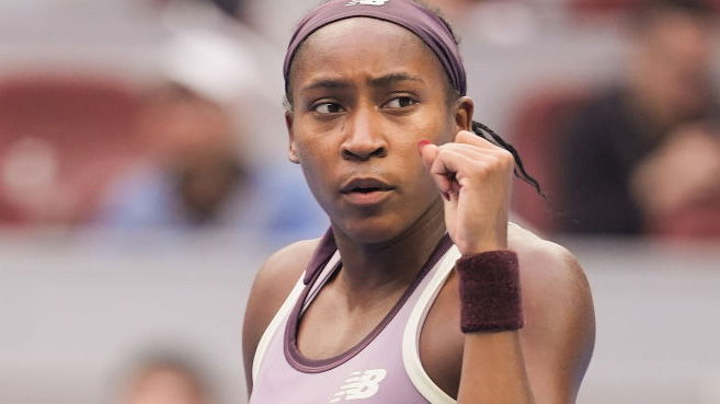 Coco Gauff am Sonntag in Peking