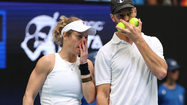 Laura Siegemund und Tim Pütz in der Partie gegen Brasilien