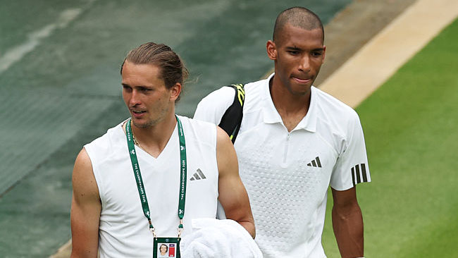 Alexander Zverev und Félix Auger-Aliassime in diesem Jahr in Wimbledon